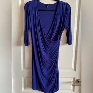 Wrap dress in indigo blue color size medium
